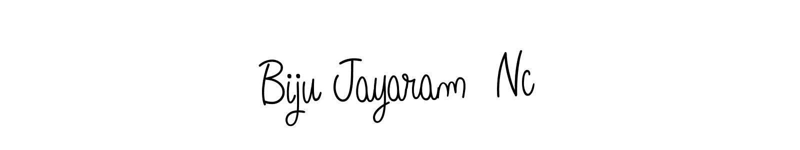 The best way (Angelique-Rose-font-FFP) to make a short signature is to pick only two or three words in your name. The name Biju Jayaram  Nc include a total of six letters. For converting this name. Biju Jayaram  Nc signature style 5 images and pictures png