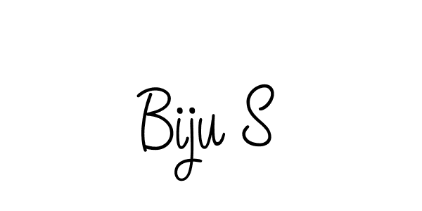 You should practise on your own different ways (Angelique-Rose-font-FFP) to write your name (Biju S) in signature. don't let someone else do it for you. Biju S signature style 5 images and pictures png