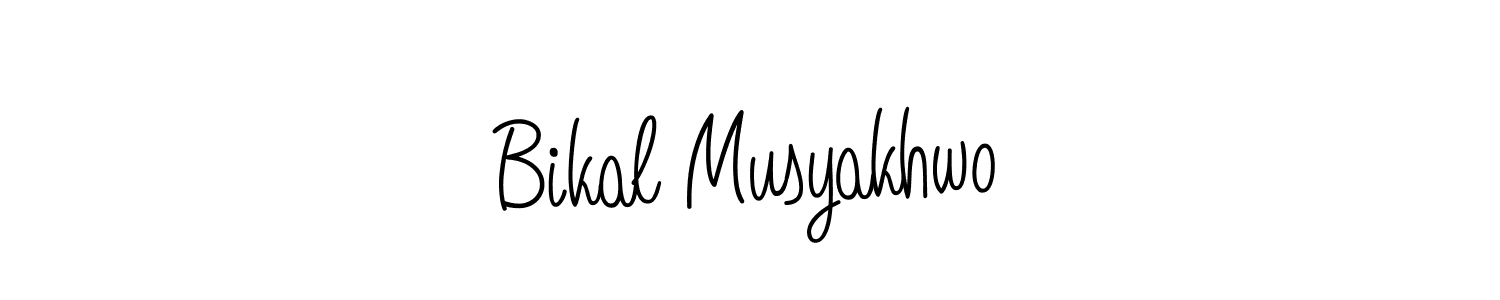 Create a beautiful signature design for name Bikal Musyakhwo. With this signature (Angelique-Rose-font-FFP) fonts, you can make a handwritten signature for free. Bikal Musyakhwo signature style 5 images and pictures png