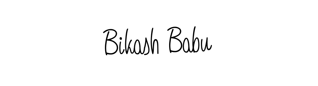 The best way (Angelique-Rose-font-FFP) to make a short signature is to pick only two or three words in your name. The name Bikash Babu include a total of six letters. For converting this name. Bikash Babu signature style 5 images and pictures png