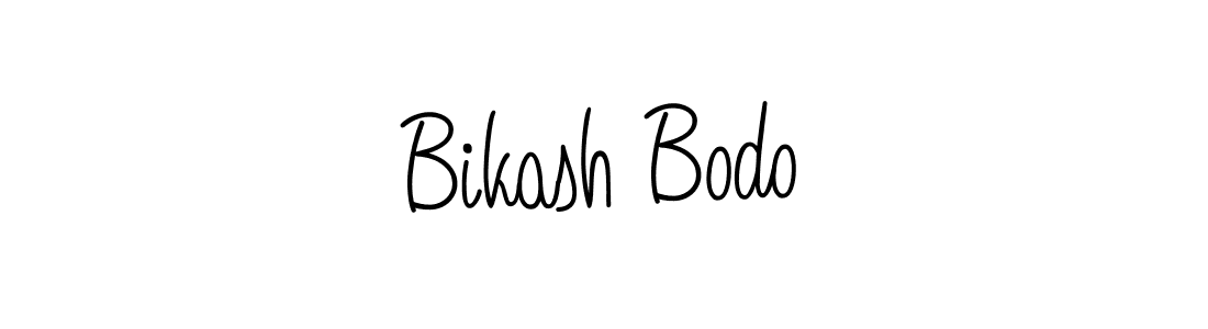 How to make Bikash Bodo name signature. Use Angelique-Rose-font-FFP style for creating short signs online. This is the latest handwritten sign. Bikash Bodo signature style 5 images and pictures png