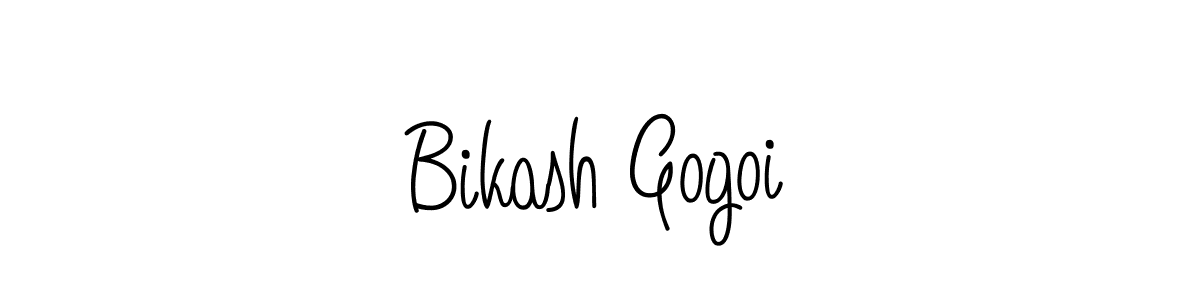 How to make Bikash Gogoi name signature. Use Angelique-Rose-font-FFP style for creating short signs online. This is the latest handwritten sign. Bikash Gogoi signature style 5 images and pictures png