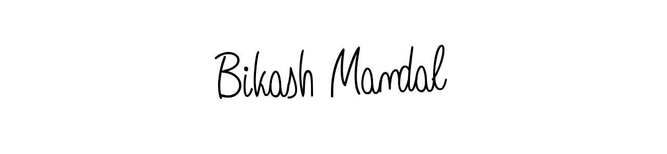 Make a beautiful signature design for name Bikash Mandal. With this signature (Angelique-Rose-font-FFP) style, you can create a handwritten signature for free. Bikash Mandal signature style 5 images and pictures png