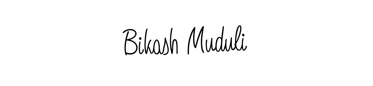 Use a signature maker to create a handwritten signature online. With this signature software, you can design (Angelique-Rose-font-FFP) your own signature for name Bikash Muduli. Bikash Muduli signature style 5 images and pictures png