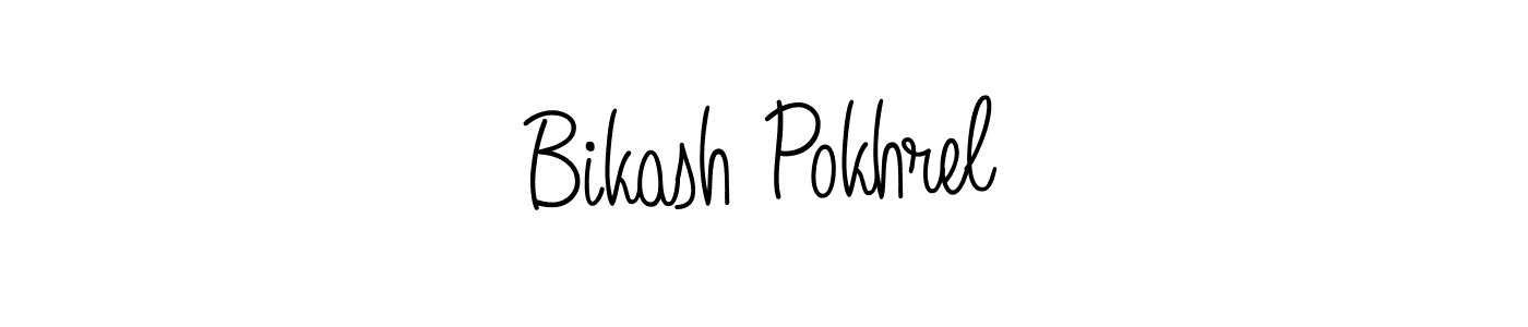 Use a signature maker to create a handwritten signature online. With this signature software, you can design (Angelique-Rose-font-FFP) your own signature for name Bikash Pokhrel. Bikash Pokhrel signature style 5 images and pictures png