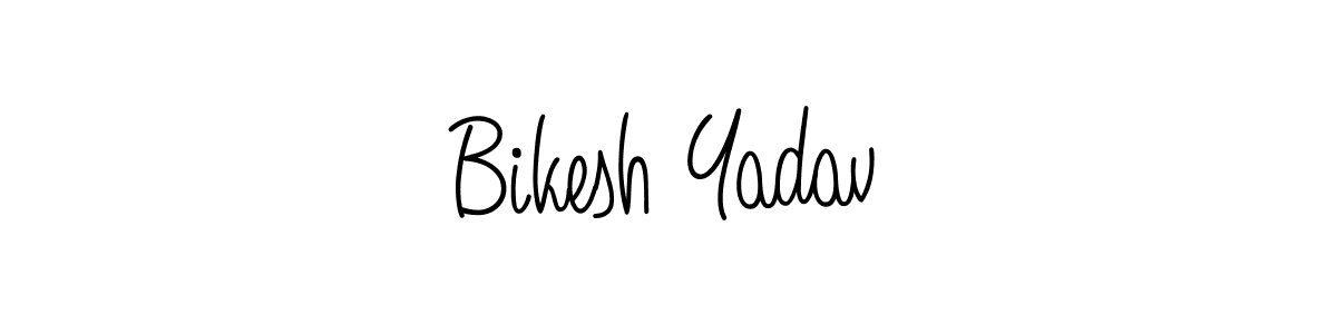 Bikesh Yadav stylish signature style. Best Handwritten Sign (Angelique-Rose-font-FFP) for my name. Handwritten Signature Collection Ideas for my name Bikesh Yadav. Bikesh Yadav signature style 5 images and pictures png