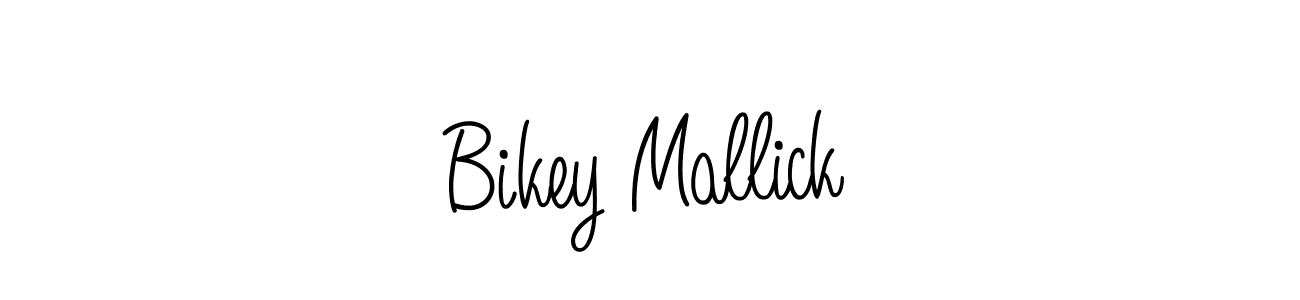 The best way (Angelique-Rose-font-FFP) to make a short signature is to pick only two or three words in your name. The name Bikey Mallick include a total of six letters. For converting this name. Bikey Mallick signature style 5 images and pictures png