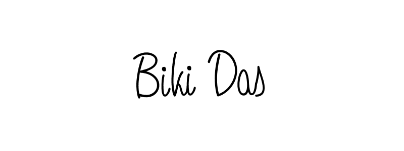 Use a signature maker to create a handwritten signature online. With this signature software, you can design (Angelique-Rose-font-FFP) your own signature for name Biki Das. Biki Das signature style 5 images and pictures png