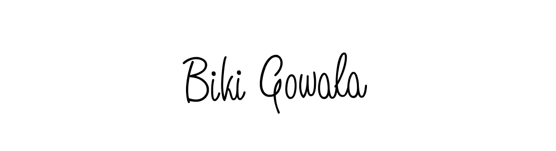 Angelique-Rose-font-FFP is a professional signature style that is perfect for those who want to add a touch of class to their signature. It is also a great choice for those who want to make their signature more unique. Get Biki Gowala name to fancy signature for free. Biki Gowala signature style 5 images and pictures png