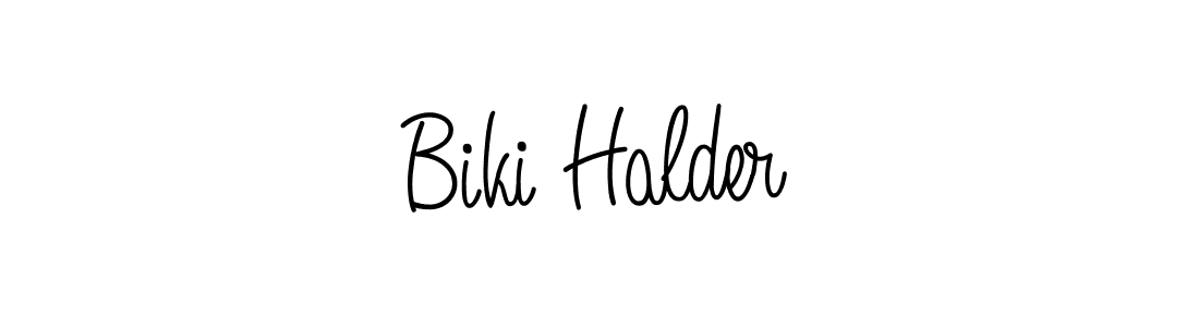 Biki Halder stylish signature style. Best Handwritten Sign (Angelique-Rose-font-FFP) for my name. Handwritten Signature Collection Ideas for my name Biki Halder. Biki Halder signature style 5 images and pictures png