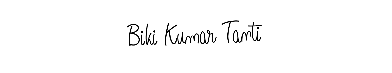 Use a signature maker to create a handwritten signature online. With this signature software, you can design (Angelique-Rose-font-FFP) your own signature for name Biki Kumar Tanti. Biki Kumar Tanti signature style 5 images and pictures png