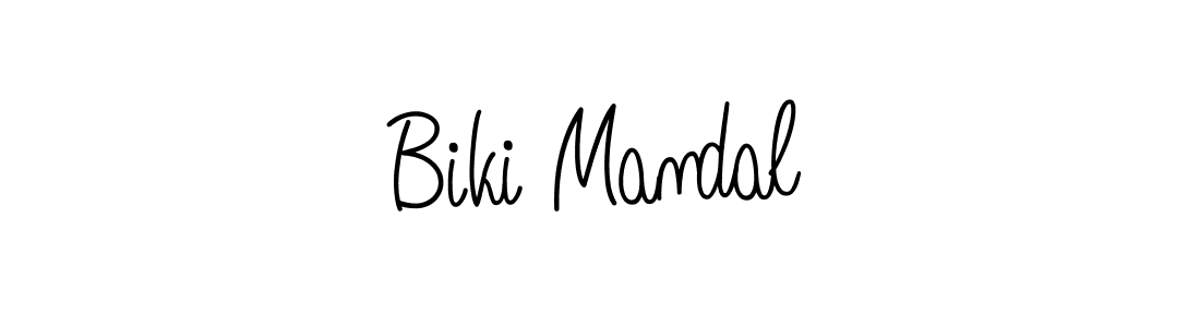 The best way (Angelique-Rose-font-FFP) to make a short signature is to pick only two or three words in your name. The name Biki Mandal include a total of six letters. For converting this name. Biki Mandal signature style 5 images and pictures png