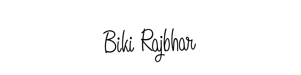 You should practise on your own different ways (Angelique-Rose-font-FFP) to write your name (Biki Rajbhar) in signature. don't let someone else do it for you. Biki Rajbhar signature style 5 images and pictures png