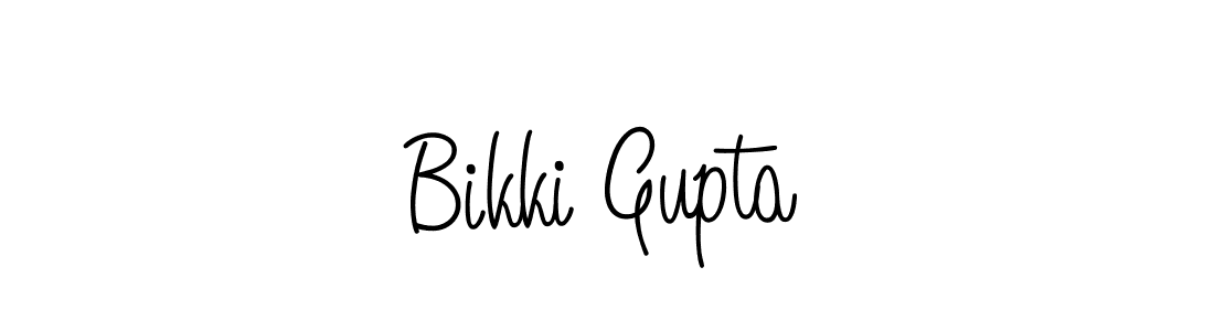 You should practise on your own different ways (Angelique-Rose-font-FFP) to write your name (Bikki Gupta) in signature. don't let someone else do it for you. Bikki Gupta signature style 5 images and pictures png