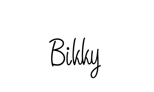 Use a signature maker to create a handwritten signature online. With this signature software, you can design (Angelique-Rose-font-FFP) your own signature for name Bikky. Bikky signature style 5 images and pictures png