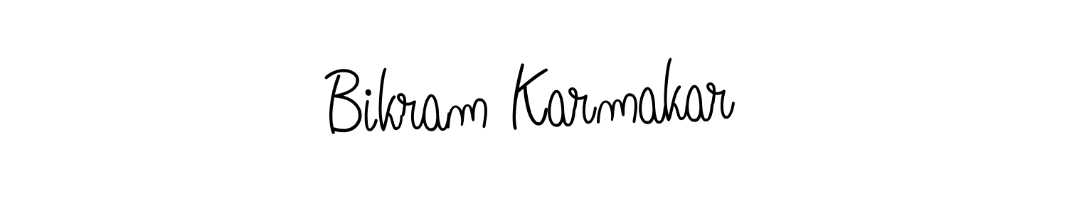 The best way (Angelique-Rose-font-FFP) to make a short signature is to pick only two or three words in your name. The name Bikram Karmakar include a total of six letters. For converting this name. Bikram Karmakar signature style 5 images and pictures png