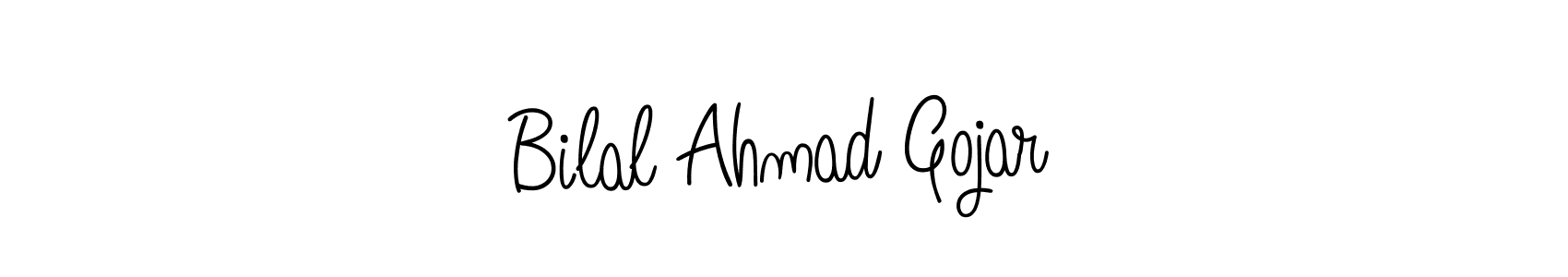 You should practise on your own different ways (Angelique-Rose-font-FFP) to write your name (Bilal Ahmad Gojar) in signature. don't let someone else do it for you. Bilal Ahmad Gojar signature style 5 images and pictures png