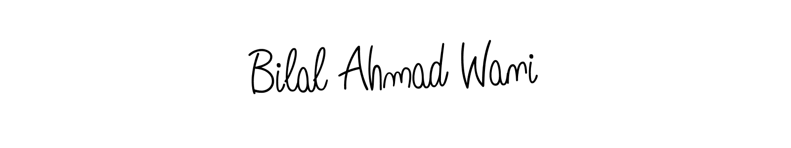Design your own signature with our free online signature maker. With this signature software, you can create a handwritten (Angelique-Rose-font-FFP) signature for name Bilal Ahmad Wani. Bilal Ahmad Wani signature style 5 images and pictures png