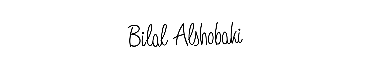 Design your own signature with our free online signature maker. With this signature software, you can create a handwritten (Angelique-Rose-font-FFP) signature for name Bilal Alshobaki. Bilal Alshobaki signature style 5 images and pictures png