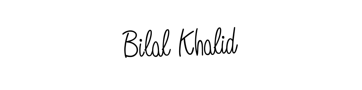 How to make Bilal Khalid name signature. Use Angelique-Rose-font-FFP style for creating short signs online. This is the latest handwritten sign. Bilal Khalid signature style 5 images and pictures png