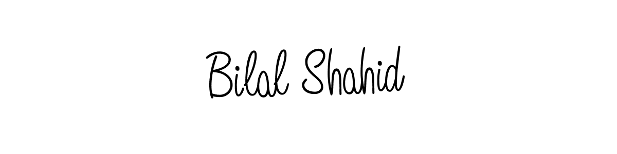 Make a beautiful signature design for name Bilal Shahid. With this signature (Angelique-Rose-font-FFP) style, you can create a handwritten signature for free. Bilal Shahid signature style 5 images and pictures png