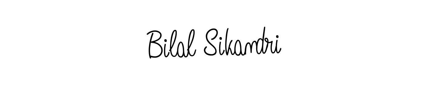 The best way (Angelique-Rose-font-FFP) to make a short signature is to pick only two or three words in your name. The name Bilal Sikandri include a total of six letters. For converting this name. Bilal Sikandri signature style 5 images and pictures png
