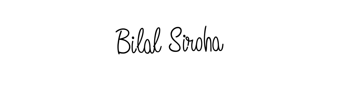 The best way (Angelique-Rose-font-FFP) to make a short signature is to pick only two or three words in your name. The name Bilal Siroha include a total of six letters. For converting this name. Bilal Siroha signature style 5 images and pictures png