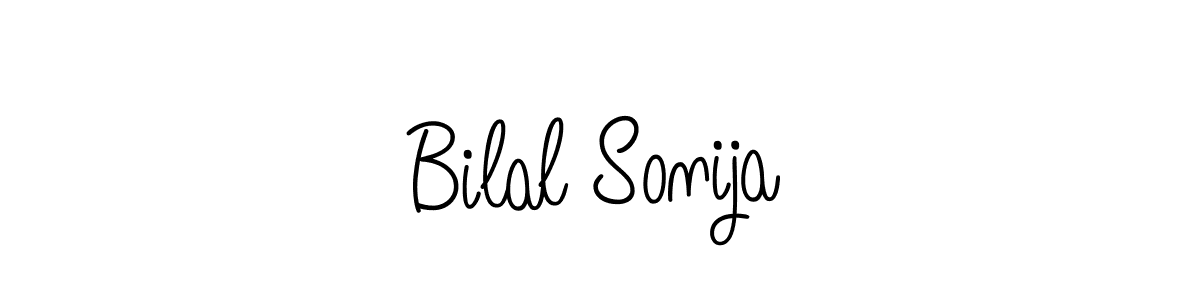 The best way (Angelique-Rose-font-FFP) to make a short signature is to pick only two or three words in your name. The name Bilal Sonija include a total of six letters. For converting this name. Bilal Sonija signature style 5 images and pictures png