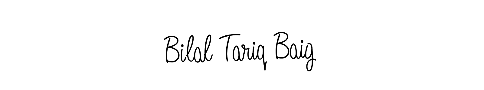 Make a beautiful signature design for name Bilal Tariq Baig. With this signature (Angelique-Rose-font-FFP) style, you can create a handwritten signature for free. Bilal Tariq Baig signature style 5 images and pictures png