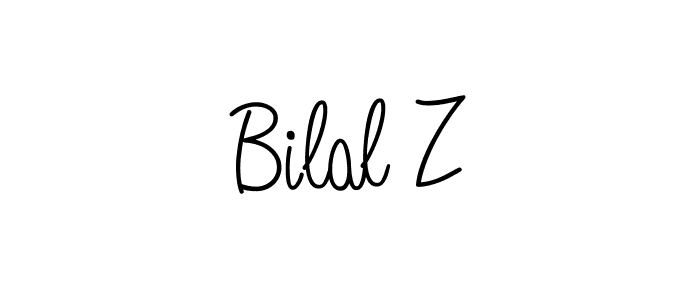 Make a beautiful signature design for name Bilal Z. With this signature (Angelique-Rose-font-FFP) style, you can create a handwritten signature for free. Bilal Z signature style 5 images and pictures png