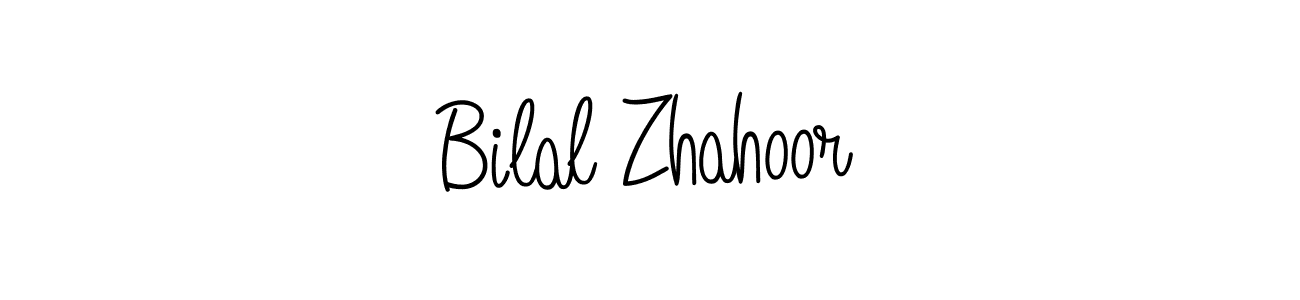 You should practise on your own different ways (Angelique-Rose-font-FFP) to write your name (Bilal Zhahoor) in signature. don't let someone else do it for you. Bilal Zhahoor signature style 5 images and pictures png