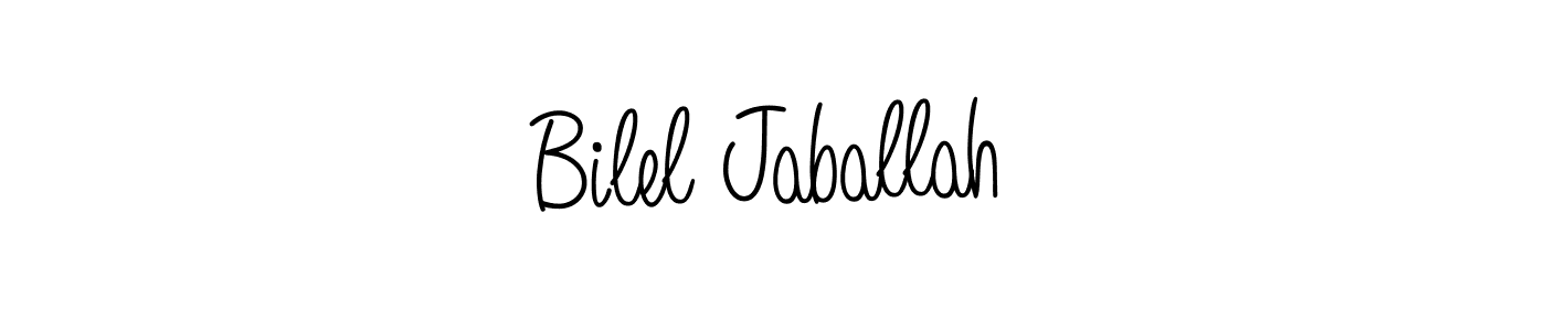 if you are searching for the best signature style for your name Bilel Jaballah. so please give up your signature search. here we have designed multiple signature styles  using Angelique-Rose-font-FFP. Bilel Jaballah signature style 5 images and pictures png