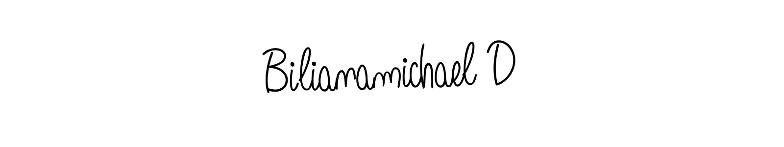 The best way (Angelique-Rose-font-FFP) to make a short signature is to pick only two or three words in your name. The name Bilianamichael D include a total of six letters. For converting this name. Bilianamichael D signature style 5 images and pictures png