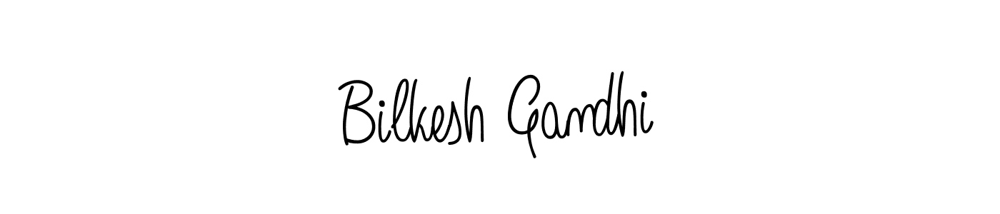 Create a beautiful signature design for name Bilkesh Gandhi. With this signature (Angelique-Rose-font-FFP) fonts, you can make a handwritten signature for free. Bilkesh Gandhi signature style 5 images and pictures png