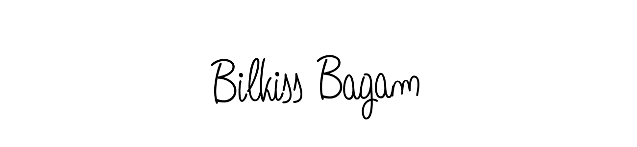 How to make Bilkiss Bagam name signature. Use Angelique-Rose-font-FFP style for creating short signs online. This is the latest handwritten sign. Bilkiss Bagam signature style 5 images and pictures png