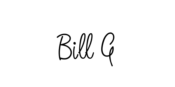 You should practise on your own different ways (Angelique-Rose-font-FFP) to write your name (Bill G) in signature. don't let someone else do it for you. Bill G signature style 5 images and pictures png