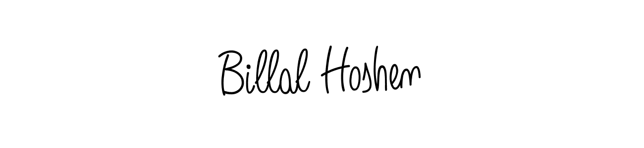 The best way (Angelique-Rose-font-FFP) to make a short signature is to pick only two or three words in your name. The name Billal Hoshen include a total of six letters. For converting this name. Billal Hoshen signature style 5 images and pictures png