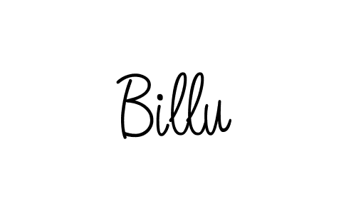 Create a beautiful signature design for name Billu. With this signature (Angelique-Rose-font-FFP) fonts, you can make a handwritten signature for free. Billu signature style 5 images and pictures png