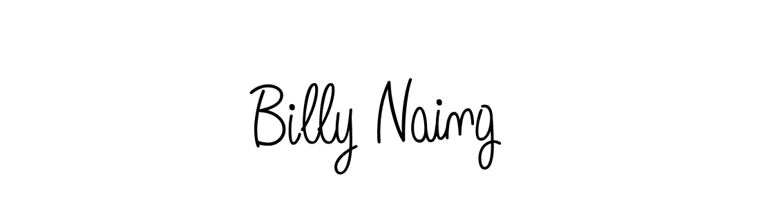 How to make Billy Naing name signature. Use Angelique-Rose-font-FFP style for creating short signs online. This is the latest handwritten sign. Billy Naing signature style 5 images and pictures png