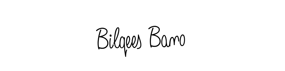 You should practise on your own different ways (Angelique-Rose-font-FFP) to write your name (Bilqees Bano) in signature. don't let someone else do it for you. Bilqees Bano signature style 5 images and pictures png