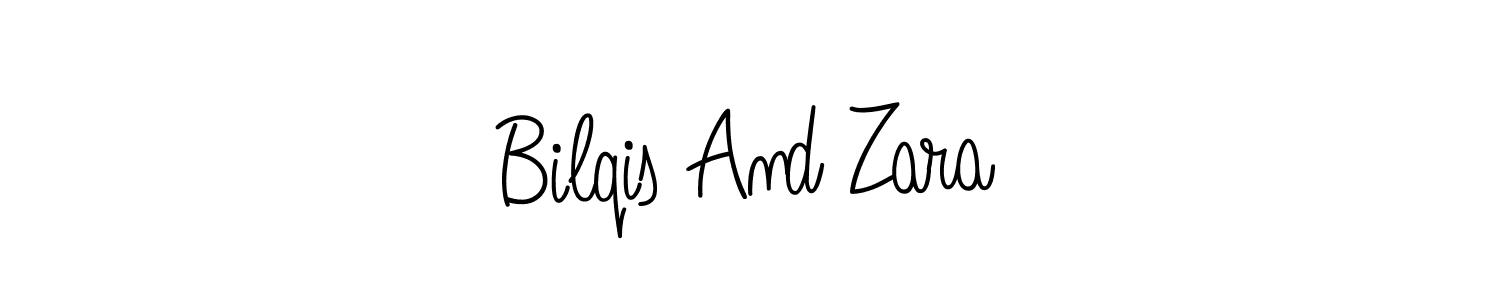 Also You can easily find your signature by using the search form. We will create Bilqis And Zara name handwritten signature images for you free of cost using Angelique-Rose-font-FFP sign style. Bilqis And Zara signature style 5 images and pictures png