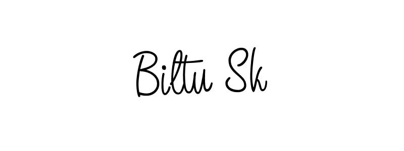 Use a signature maker to create a handwritten signature online. With this signature software, you can design (Angelique-Rose-font-FFP) your own signature for name Biltu Sk. Biltu Sk signature style 5 images and pictures png