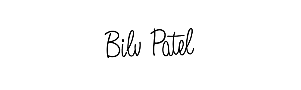 Bilv Patel stylish signature style. Best Handwritten Sign (Angelique-Rose-font-FFP) for my name. Handwritten Signature Collection Ideas for my name Bilv Patel. Bilv Patel signature style 5 images and pictures png