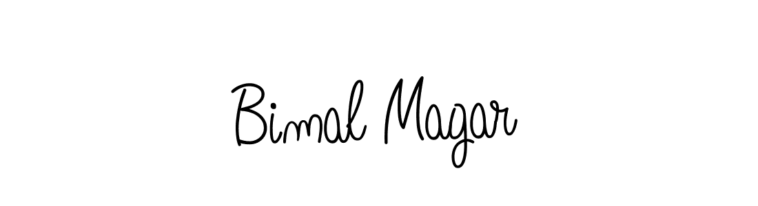 Make a beautiful signature design for name Bimal Magar. With this signature (Angelique-Rose-font-FFP) style, you can create a handwritten signature for free. Bimal Magar signature style 5 images and pictures png