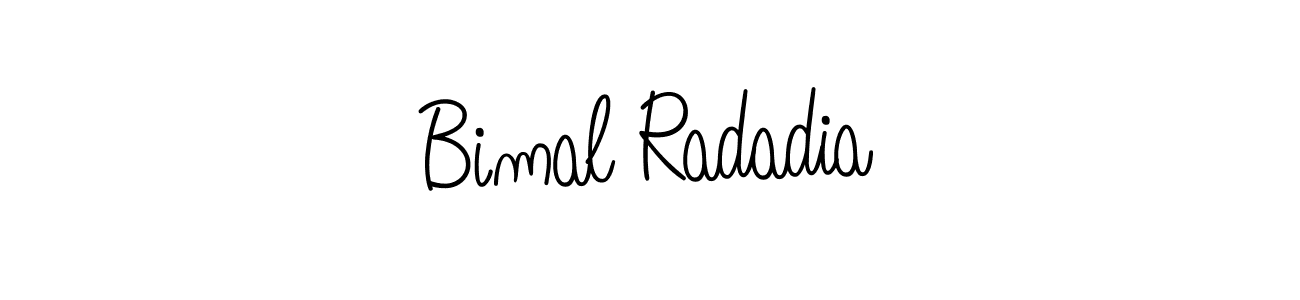 Create a beautiful signature design for name Bimal Radadia. With this signature (Angelique-Rose-font-FFP) fonts, you can make a handwritten signature for free. Bimal Radadia signature style 5 images and pictures png