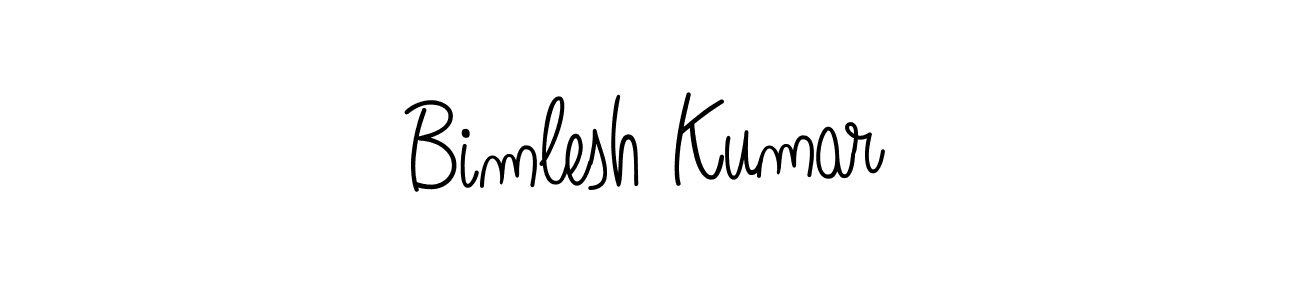 Create a beautiful signature design for name Bimlesh Kumar. With this signature (Angelique-Rose-font-FFP) fonts, you can make a handwritten signature for free. Bimlesh Kumar signature style 5 images and pictures png