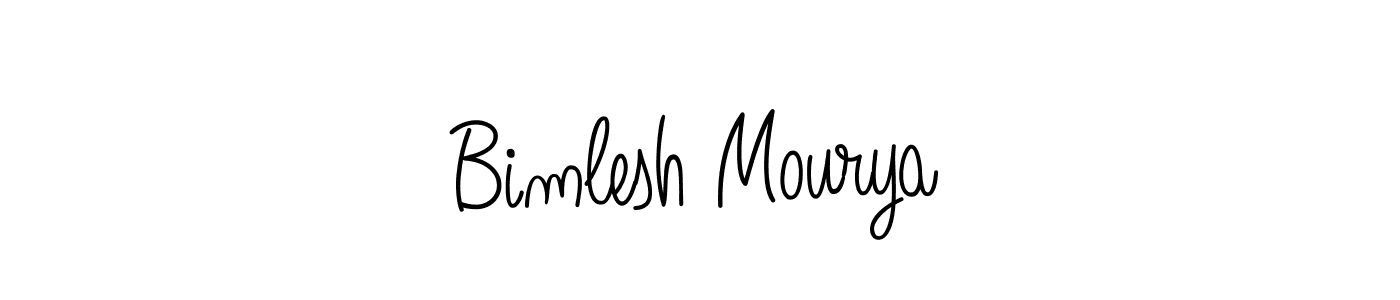 Design your own signature with our free online signature maker. With this signature software, you can create a handwritten (Angelique-Rose-font-FFP) signature for name Bimlesh Mourya. Bimlesh Mourya signature style 5 images and pictures png