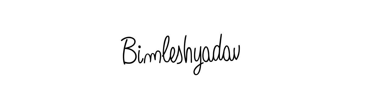 Also we have Bimleshyadav name is the best signature style. Create professional handwritten signature collection using Angelique-Rose-font-FFP autograph style. Bimleshyadav signature style 5 images and pictures png