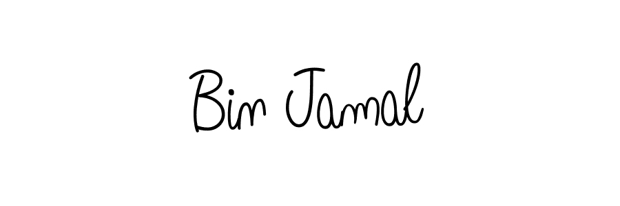 You should practise on your own different ways (Angelique-Rose-font-FFP) to write your name (Bin Jamal) in signature. don't let someone else do it for you. Bin Jamal signature style 5 images and pictures png