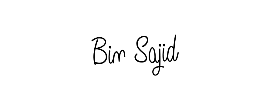 Use a signature maker to create a handwritten signature online. With this signature software, you can design (Angelique-Rose-font-FFP) your own signature for name Bin Sajid. Bin Sajid signature style 5 images and pictures png